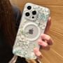 Floral Magnetic (Compatible with MagSafe) Phone Case - iPhone 15 Pro Max / 15 Pro / 15 Plus / 15 / 14 Pro Max / 14 Pro / 14 Plus / 14 / 13 Pro Max / 13 Pro / 13 / 13 mini