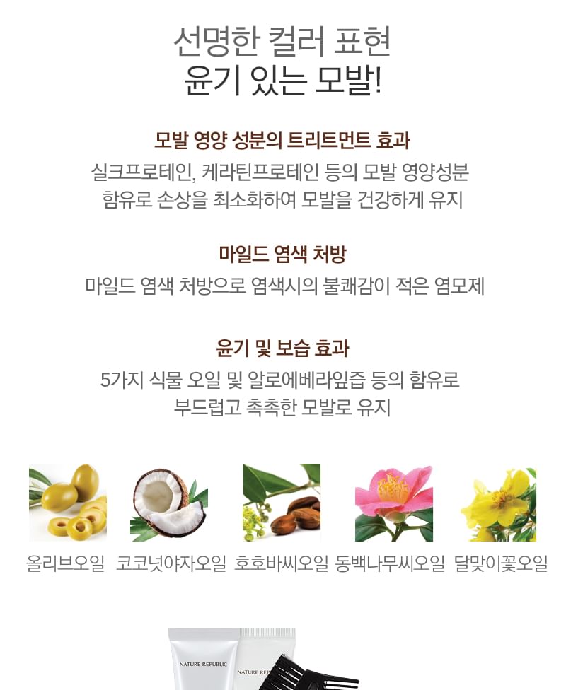 Buy NATURE REPUBLIC Hair & Nature Hair Color Cream 2N Dark Brown (x6