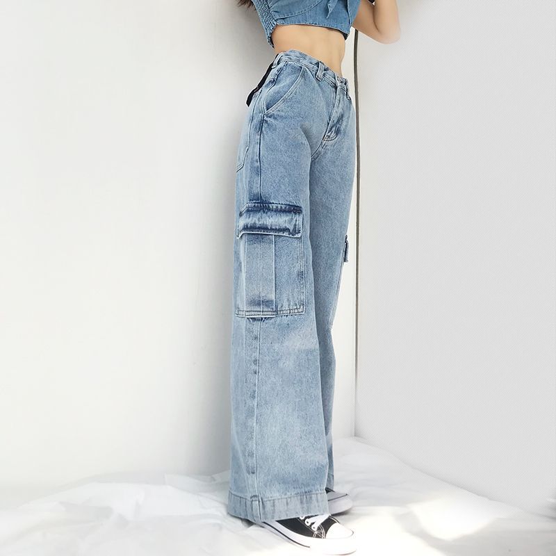 wide leg cargo jeans