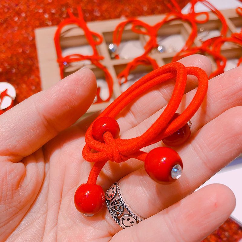 Hazy Beauty Red String Hair Tie YesStyle