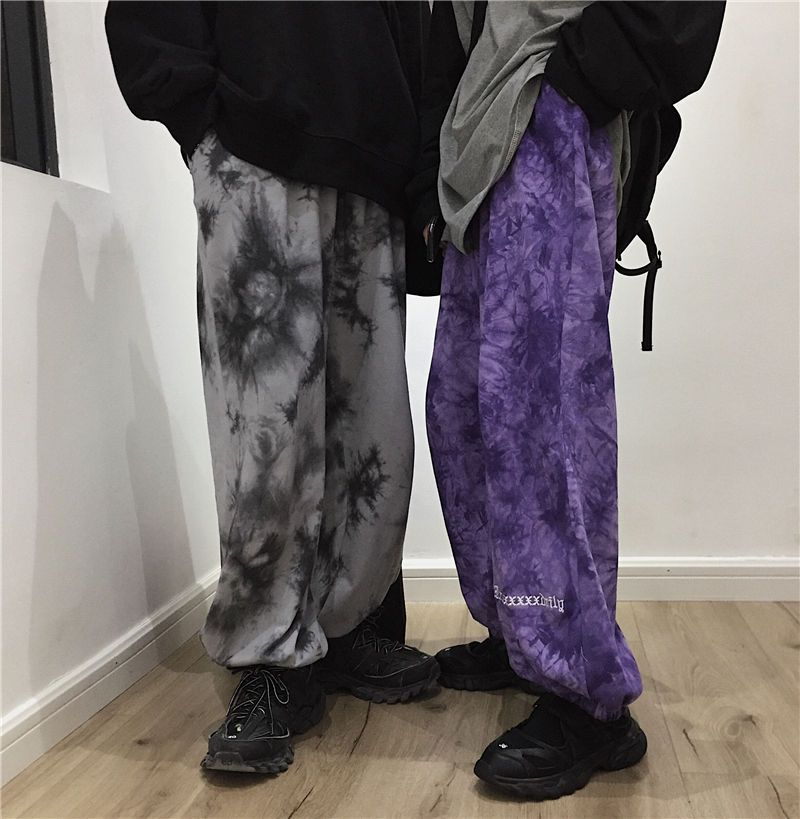lettering fleece sweatpants