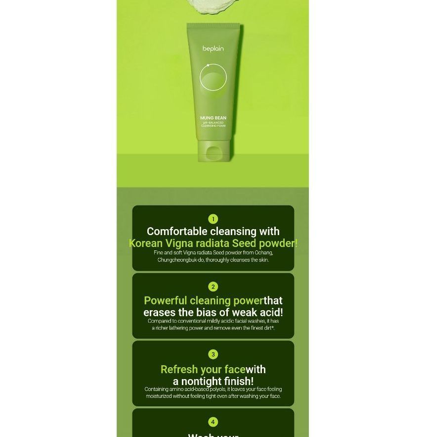 Beplain Mini Buy beplain - Mung Bean Ph-balanced Cleansing Foam Mini in Bulk ...