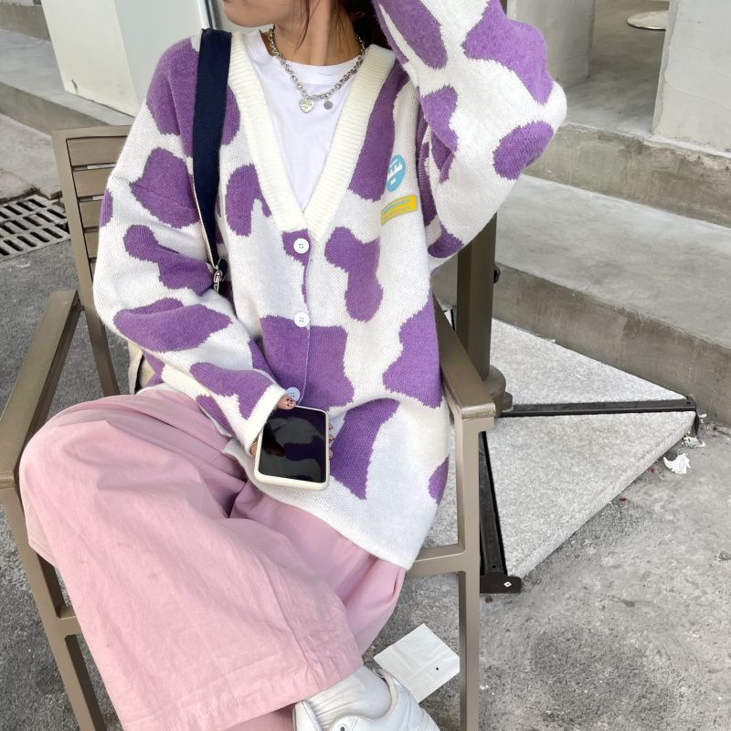 Organim - Cow Print Cardigan | YesStyle Organim - Cow Print Cardigan | YesStyle