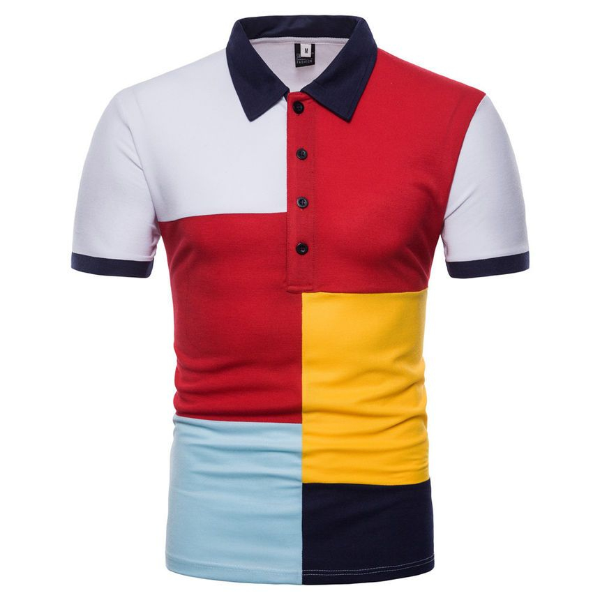 Maldini マルディーニ Short Sleeve Color Block Polo Shirt Yesstyle