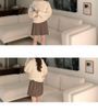 Cable Knit Sweater / Mini A-Line Skirt