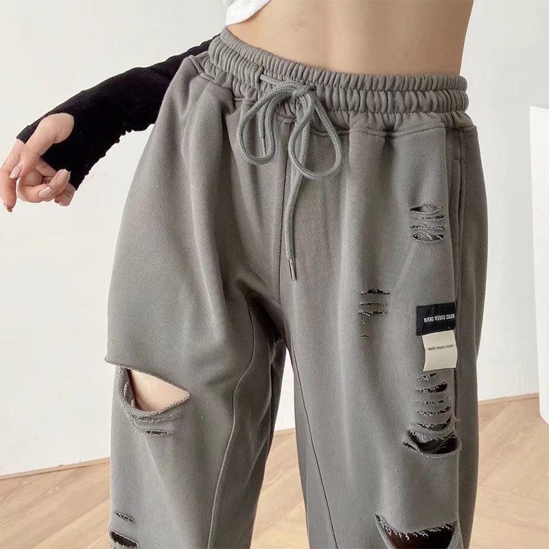 high waisted drawstring sweatpants