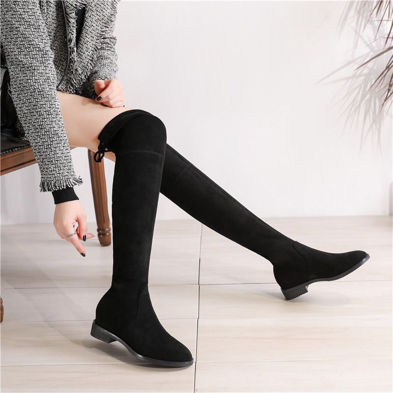 Eloise Low-Heel Over-The-Knee Boots 
