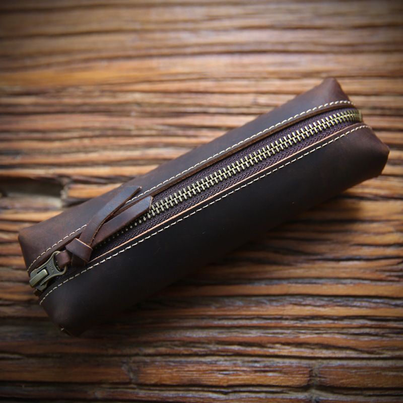 genuine leather pencil case