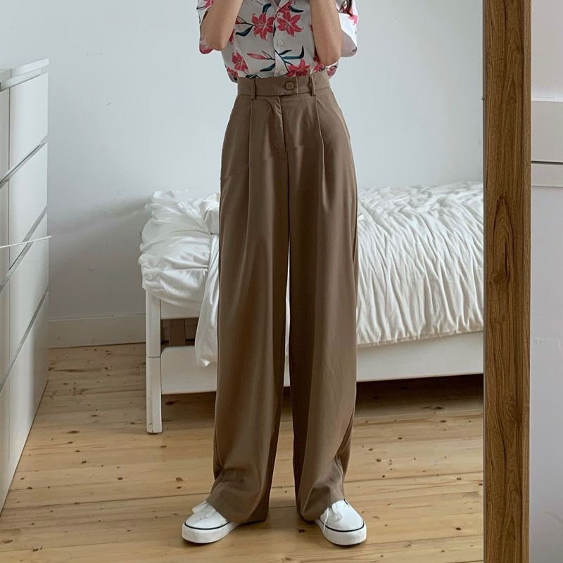 High-Waist Wide-Leg Dress Pants | YesStyle