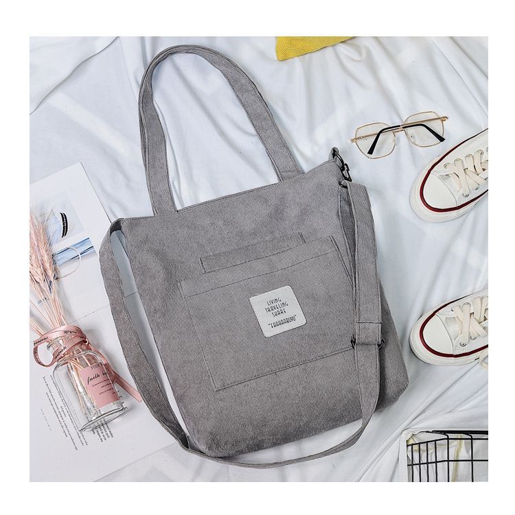 Behere Corduroy Tote Bag | YesStyle