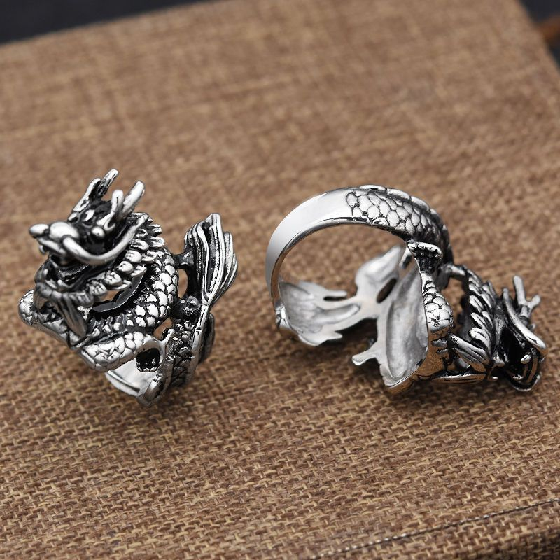 stainless steel dragon ring