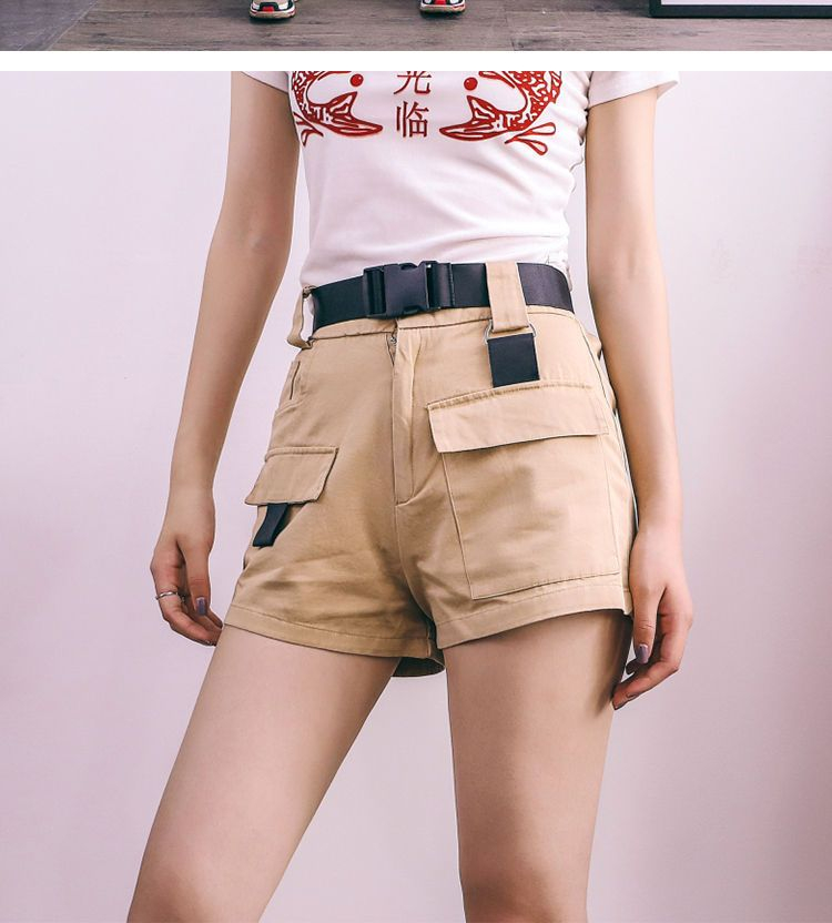 Girls Supply High Waist Cargo Shorts With Belt Yesstyle