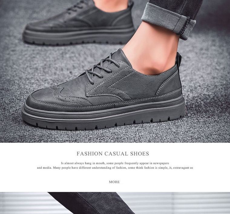 Chaoqi Faux Leather Sneakers | YesStyle
