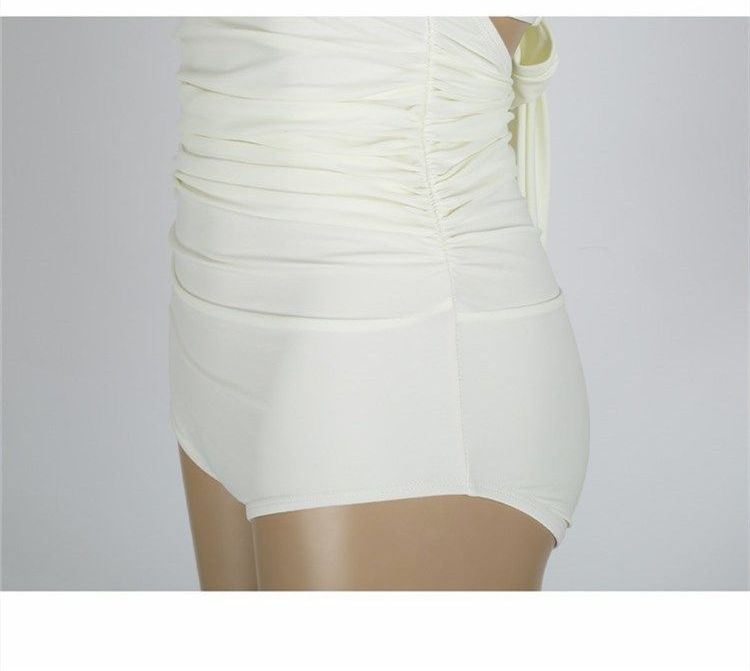 Oceanid Short-Sleeve Plain Swimsuit | YesStyle