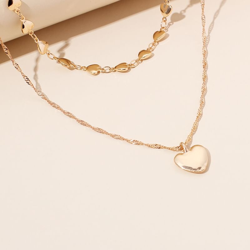 | Necklace Layered - Heart YesStyle Vonluxe