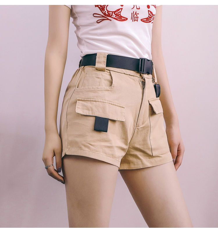 Girls Supply High Waist Cargo Shorts With Belt Yesstyle