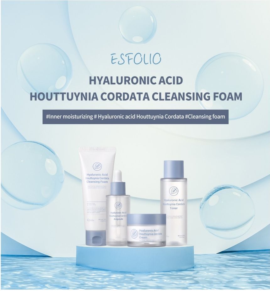 Buy esfolio Hyaluronic Acid Houttuynia Cordata Cleansing Foam in Bulk
