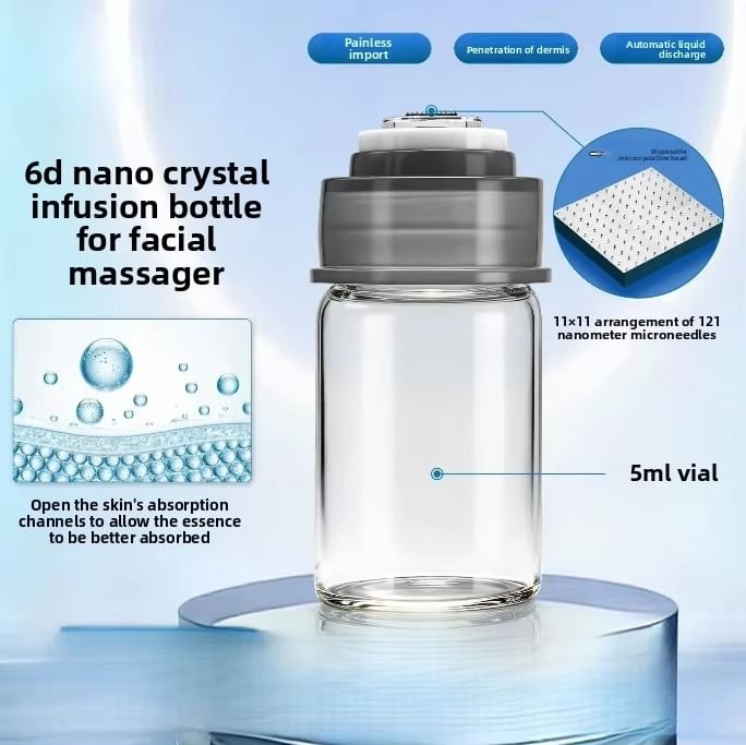 6D Nano Microcrystalline Infusion Head Microneedle Stamp Head 20PCS 4 <h3 class="PDq2pG_selectionAnchorContainer" data-start="438" data-end="525" data-section-id="ud5wjg">Professional Serum Applicator Consumable for 6D Skin Infusion & Cosmetic Treatments</h3> <p data-start="527" data-end="924"><strong data-start="527" data-end="544">Product Type:</strong> 6D Nano Microcrystalline Infusion Head<br data-start="583" data-end="586" /><strong data-start="586" data-end="602">Application:</strong> Professional Facial & Skin Care Treatments<br data-start="645" data-end="648" /><strong data-start="648" data-end="659">Design:</strong> Replaceable Treatment Head / Consumable<br data-start="699" data-end="702" /><strong data-start="702" data-end="714">Options:</strong> 6 Microcrystalline Configurations<br data-start="748" data-end="751" /><strong data-start="751" data-end="770">Particle Sizes:</strong> 100 μm / 150 μm / 185 μm / 225 μm / 300 μm / Rounded Crystal<br data-start="831" data-end="834" /><strong data-start="834" data-end="842">Use:</strong> Compatible 6D infusion equipment and corresponding professional treatment systems</p> 6D Nano Microcrystalline Infusion Head Microneedle Stamp Head 20PCS