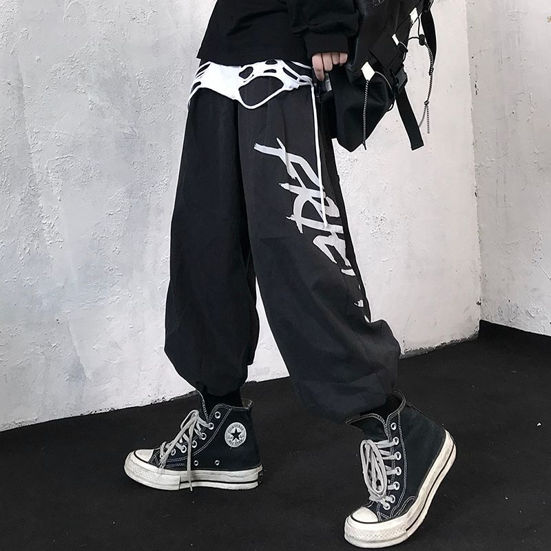 lettering fleece sweatpants