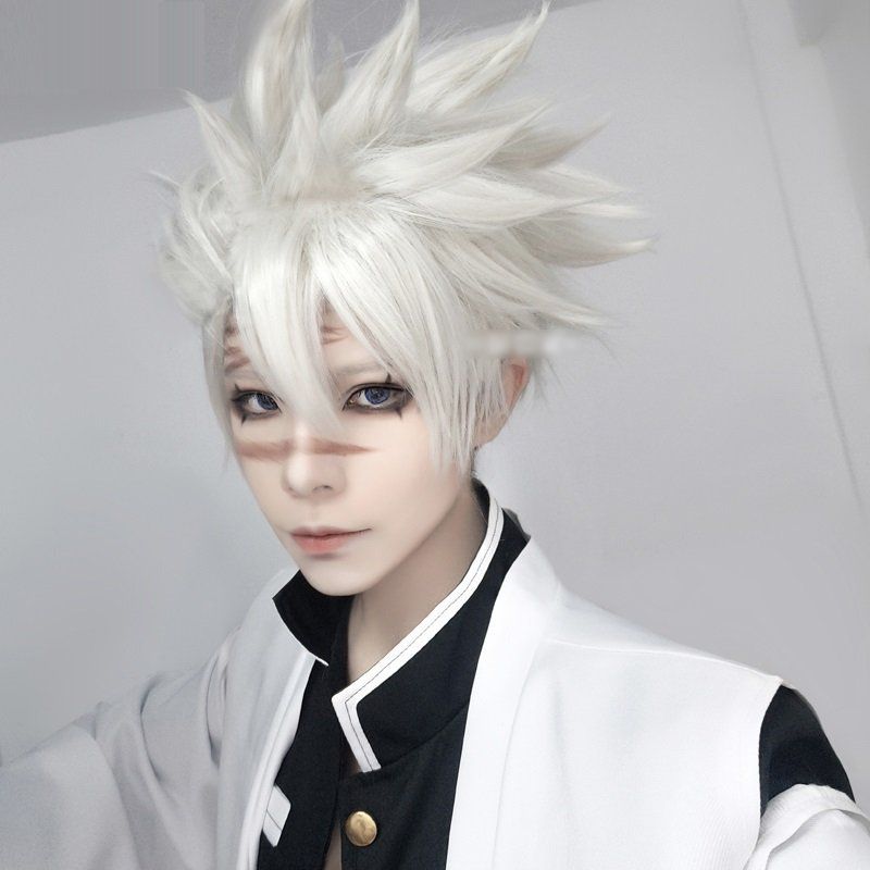 Macoss Demon Slayer Kimetsu No Yaiba Wind Hashira Sanemi Shinazugawa Cosplay Wig Yesstyle