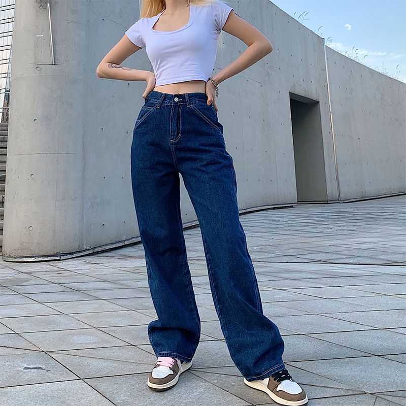 straight leg long jeans