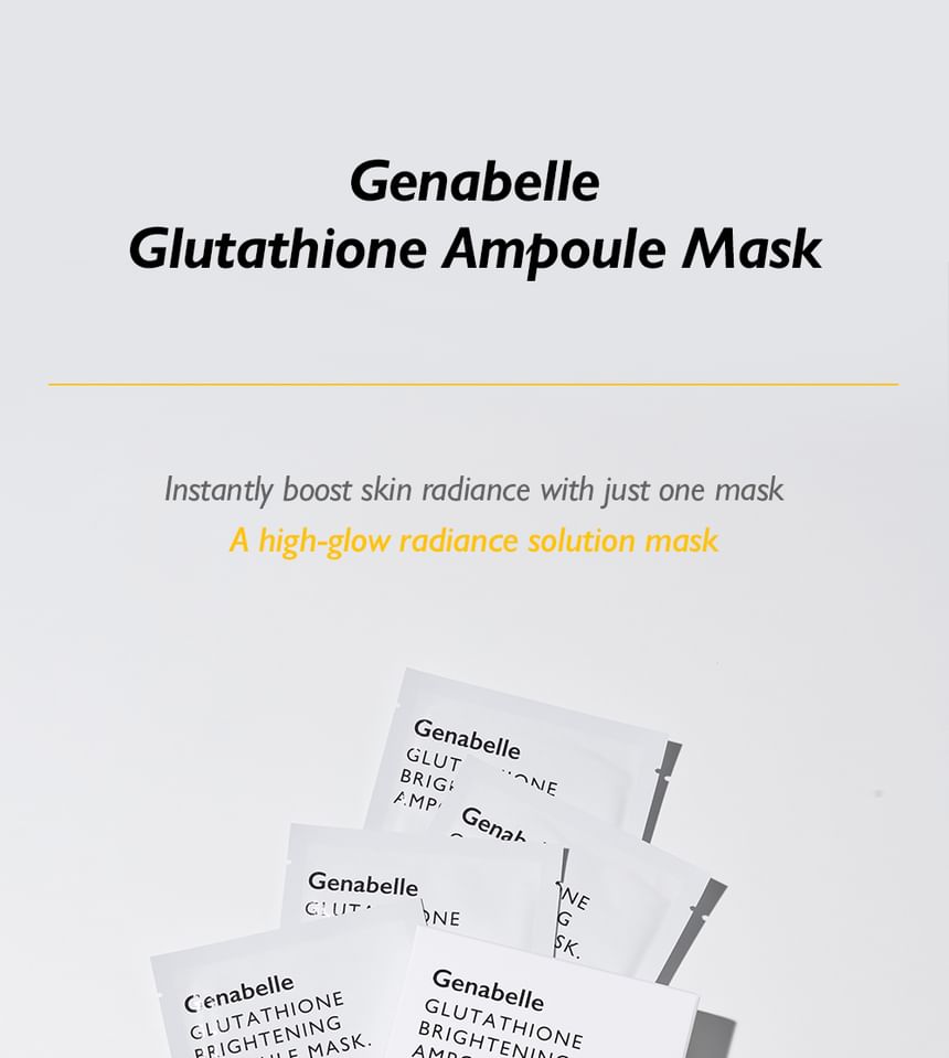 genabelle glutathione Pure Radiance Powder 20ea locking agents from oxidation until application Genabelle Glutathione Brightening Ampoule Mask