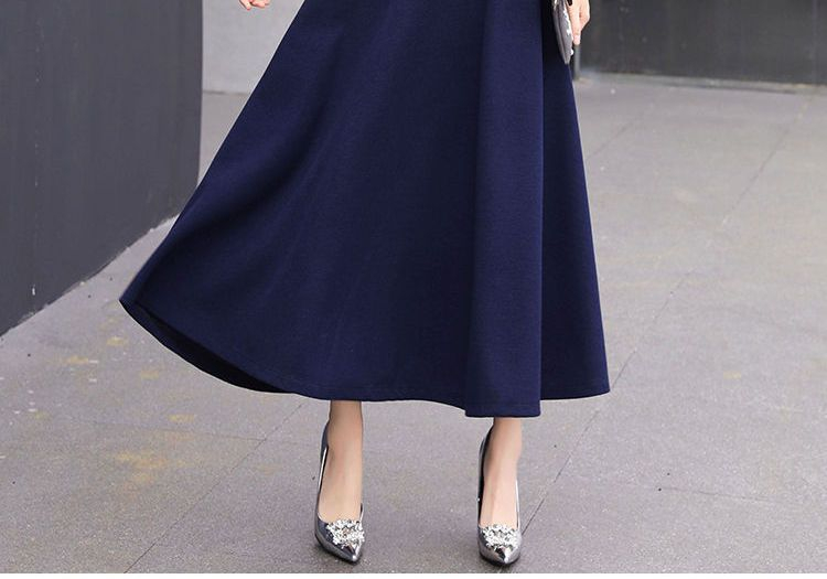 Lewwe Plain Maxi A-Line Skirt | YesStyle