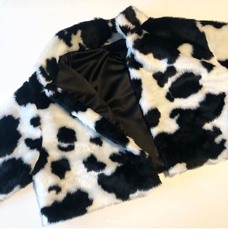 fluffy cow jacket