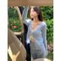 Tie-Front Pointelle Knit Cardigan
