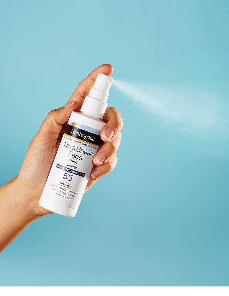 ultra sheer face mist sunscreen spf 55