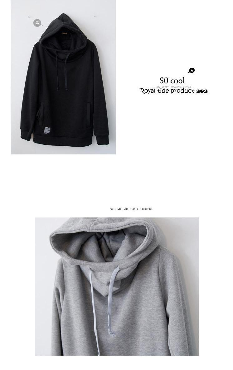 Free Shop Drawstring Hooded Pullover | YesStyle