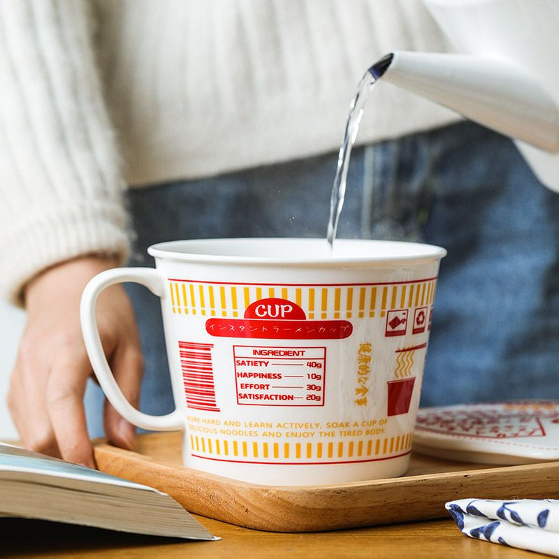 Evebe Instant Noodle Print Ceramic Bowl Yesstyle