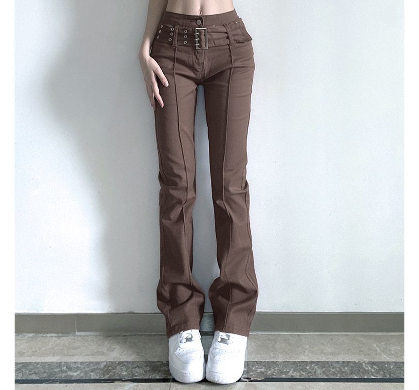 Hip Hugger Flap Pocket Bootcut Yoga Pants