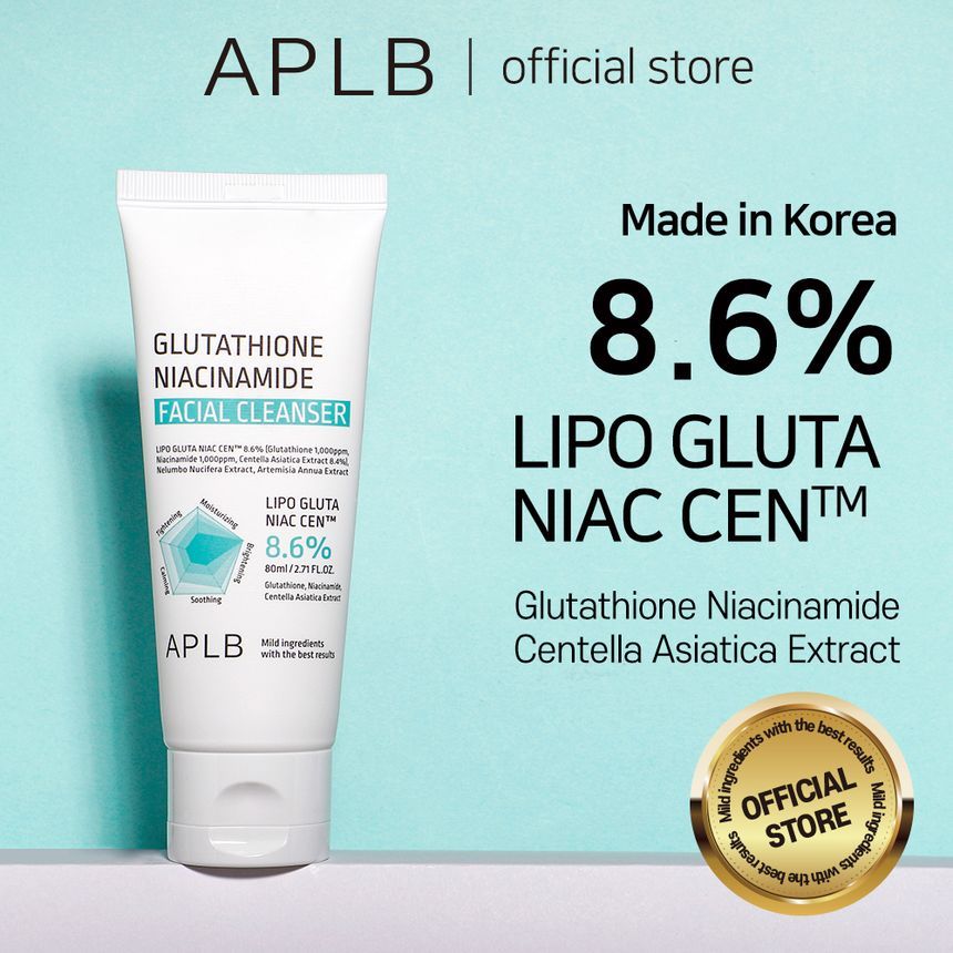 aplb glutathione niacinamide facial cleanser 80ml APLB Glutathione Niacinamide Facial Cleanser 80ml / 2.71fl. oz