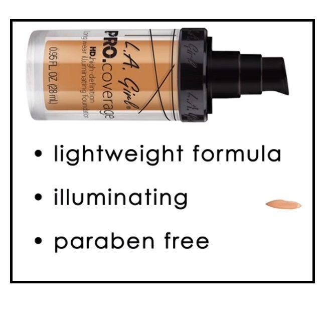 L.A. GIRL PRO COVERAGE ILLUMINATING FOUNDATION ALL SHADES UK FREE