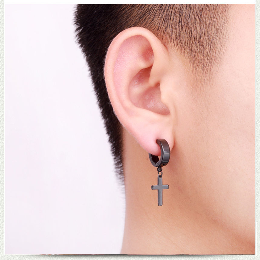 Prushia Cross Huggie Earring/Clip-On 