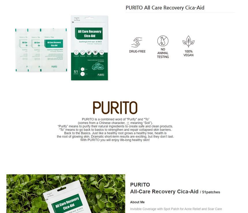 All Care Recovery Cica-Aid - PURITO
