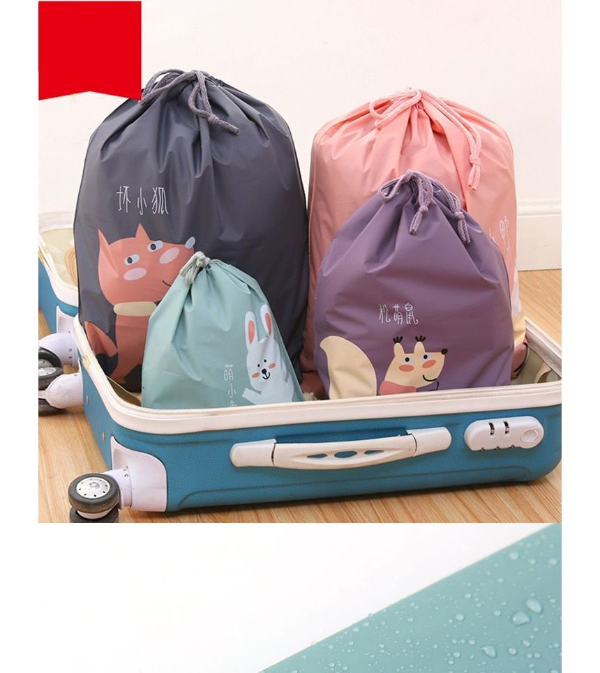 Black Travel Mesh Premium Luggage Pouch Shoe Bag Traveling with Drawstring 