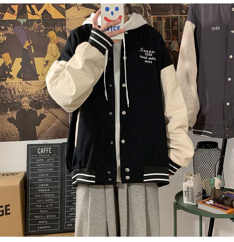 GRAYCIOUS - Two-Tone Baseball Jacket 