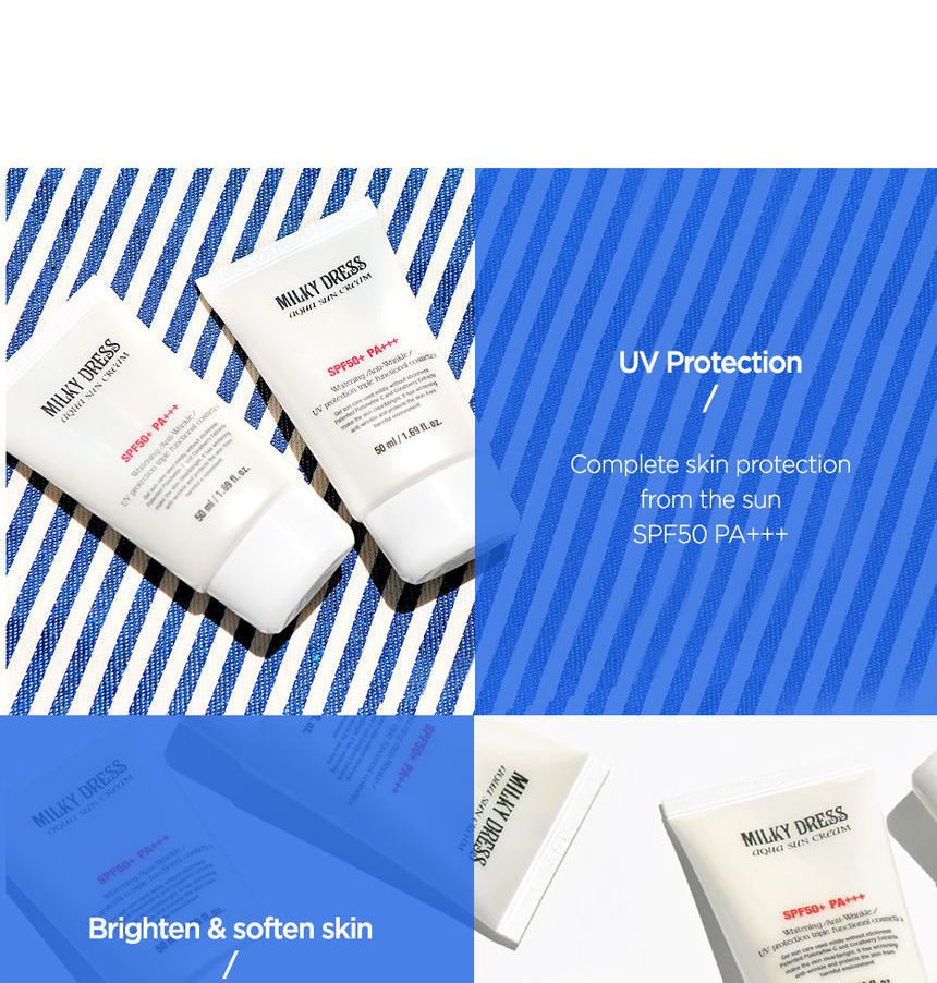 milky dress aqua sun cream Buy MILKYDRESS - Aqua Sun Cream SPF50+ PA+++ 30ml in Bulk
