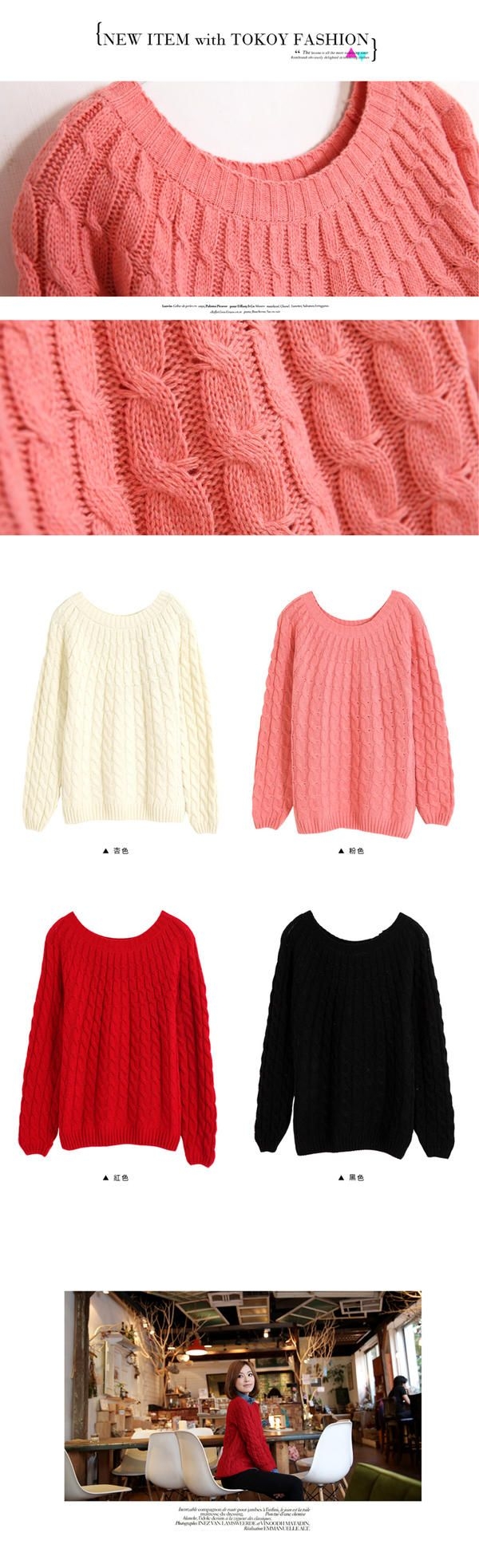 Tokyo Fashion Cable-Knit Sweater | YesStyle