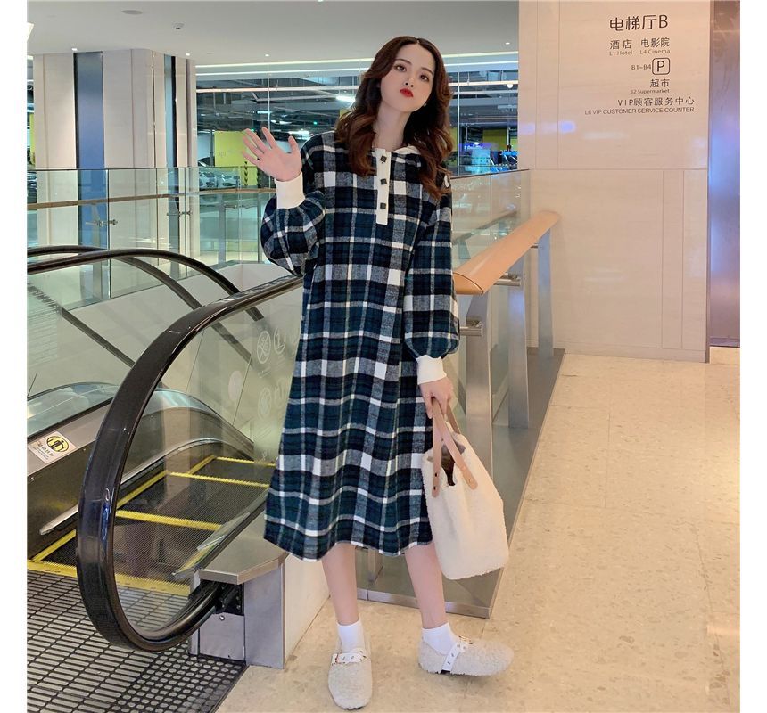 plaid hoodie dress