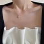 Faux Gemstone Pendant S925 Sterling Silver Choker