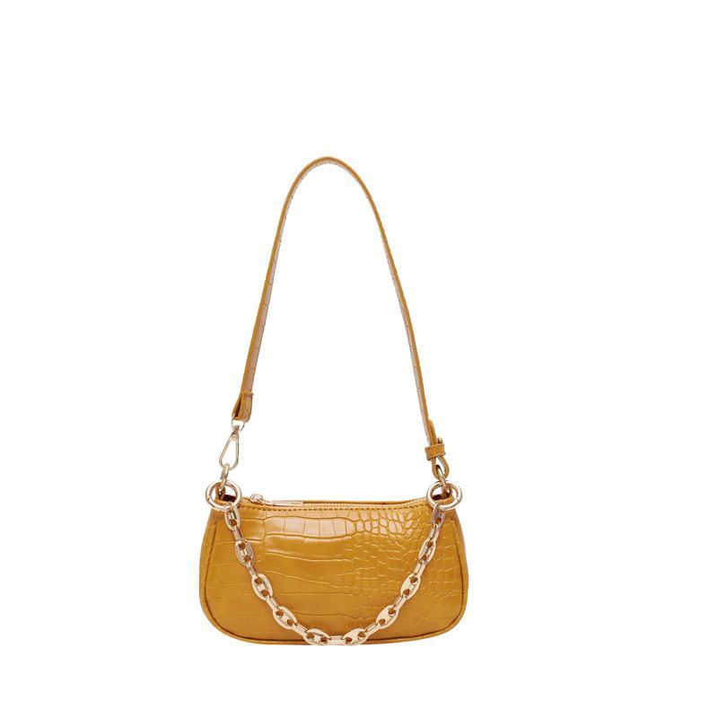 croc shoulder bag with chain