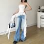 Plain Ruffle Asymmetrical Ruched Tube Top