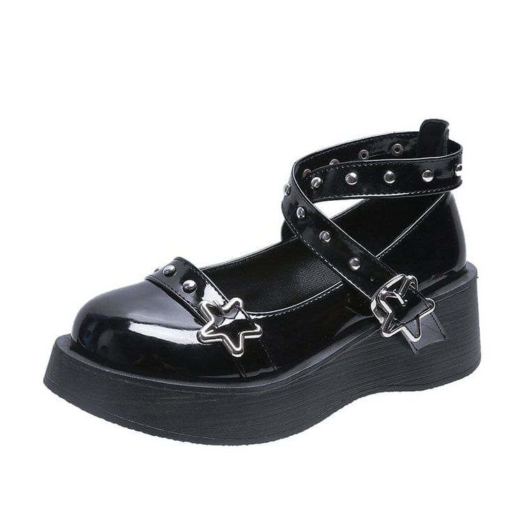 bolitin platform heel mary janes black 40