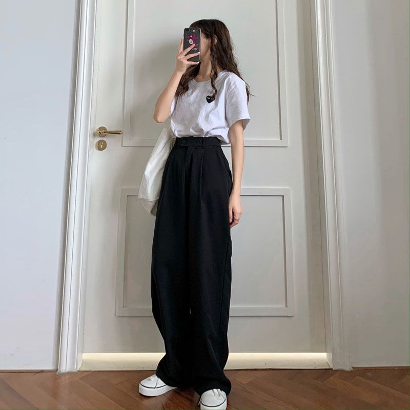 black loose dress pants