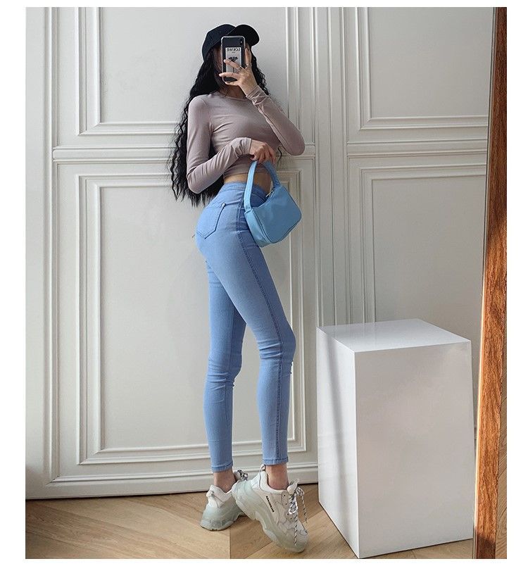 waist skinny jeans