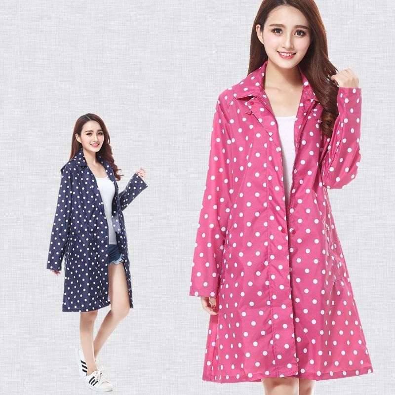 polka dot raincoat