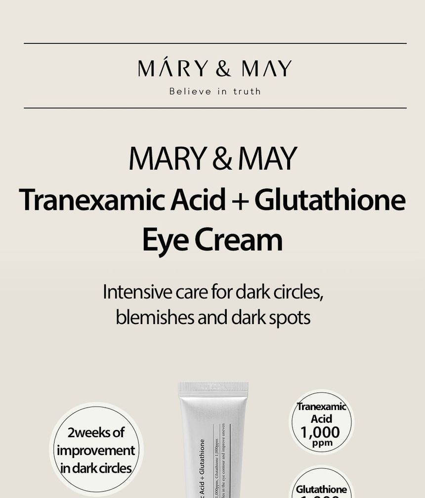 Buy Mary&May - Tranexamic Acid + Glutathione Eye Cream Mini in 